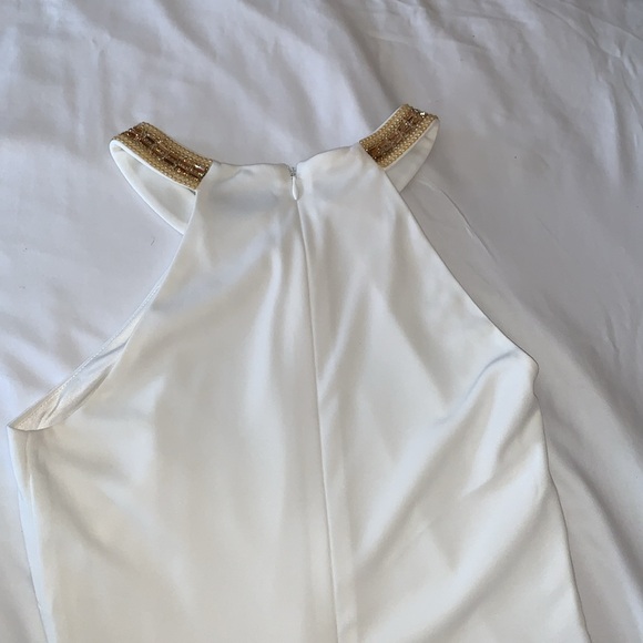 Gently Loved Halter Neck Sequined Dress White..Beautiful - Picture 6 of 9